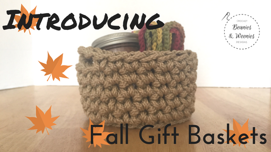 crochet fall gift baskets