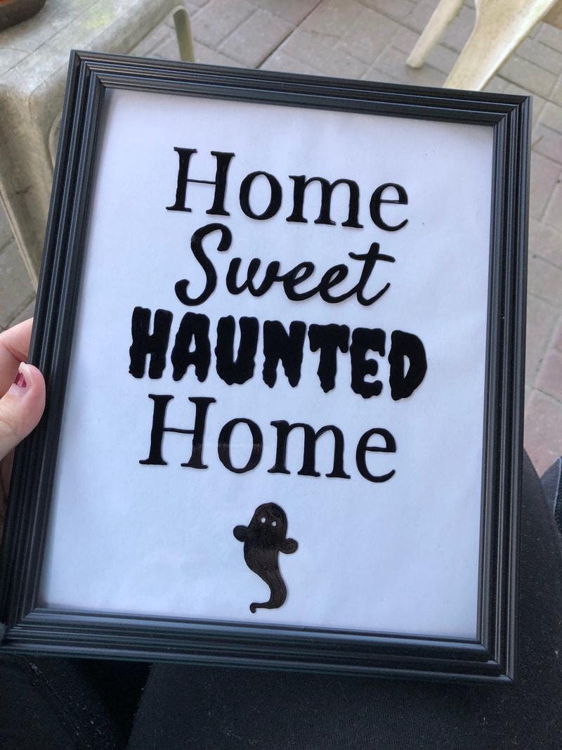 DIY Halloween Wall Decor with Canva | Home Sweet Haunted Home Step 12
