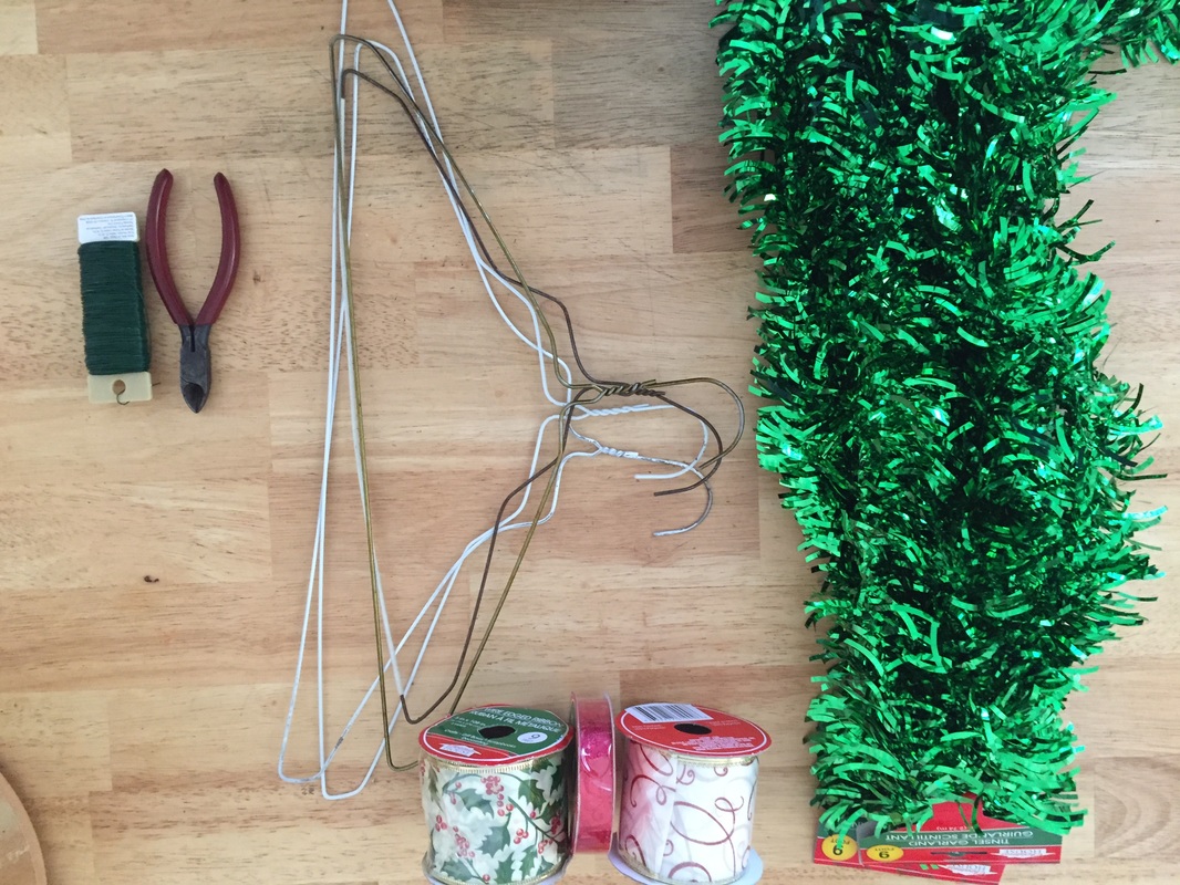 DIY Tabletop Christmas Tree Materials