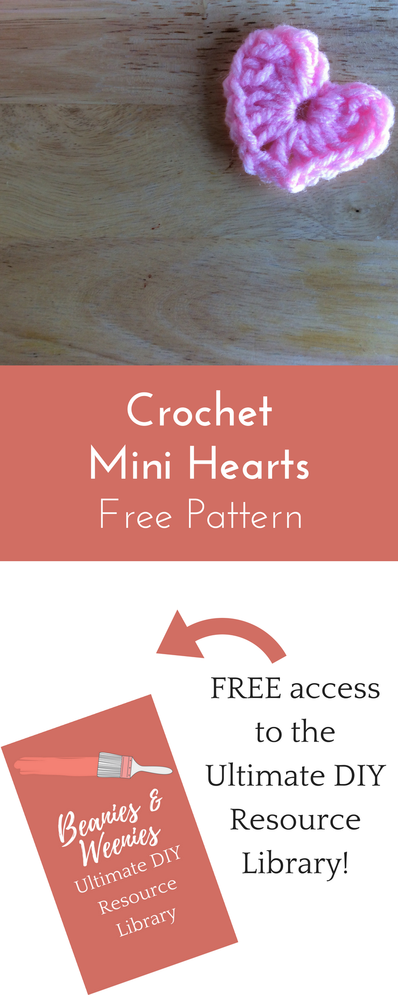 Valentine's Day Mini Crochet Hearts free pattern