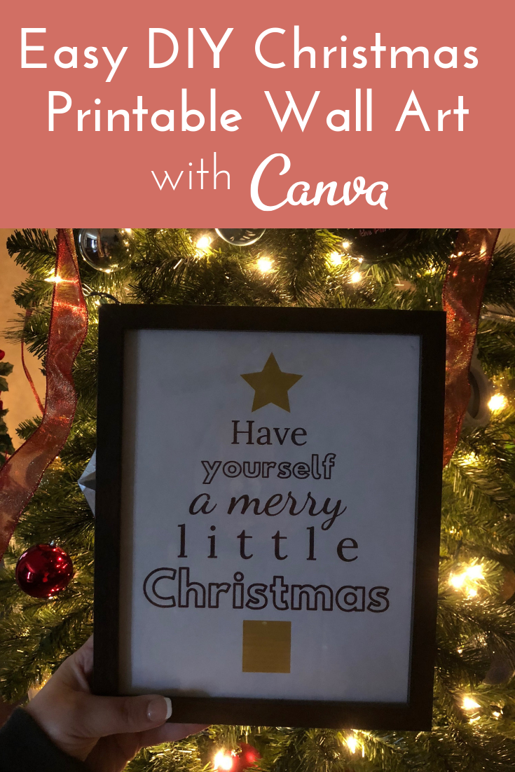 Easy DIY Christmas Printable Wall Art with Canva