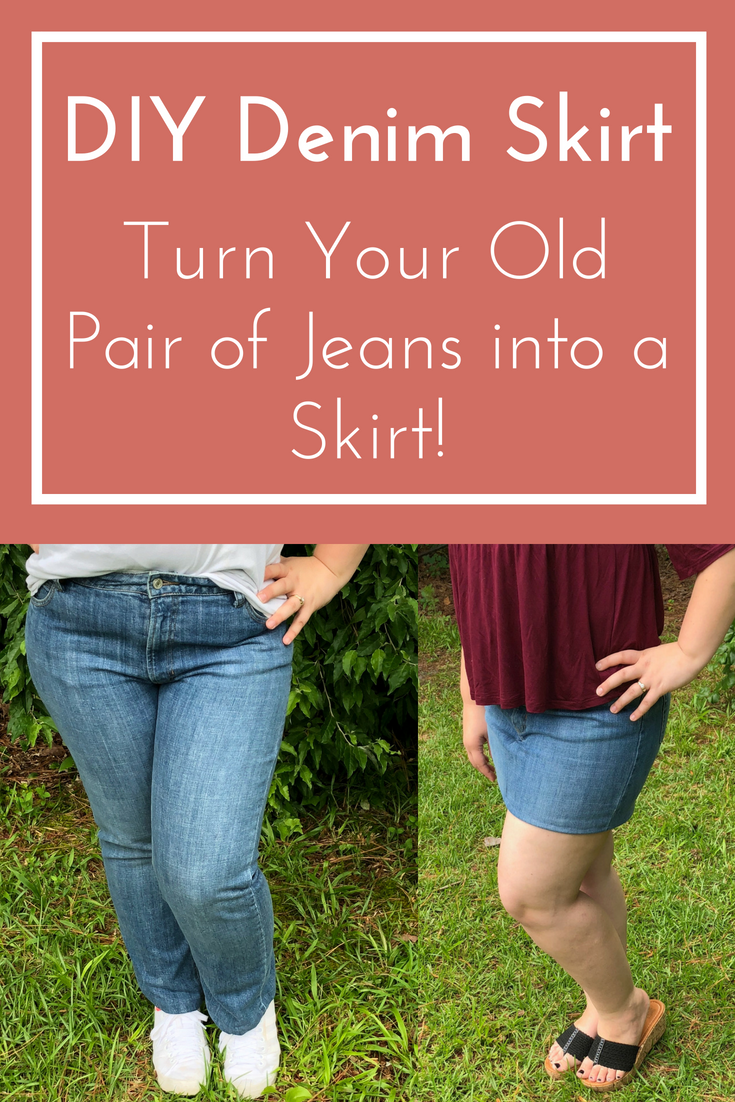 DIY Denim Skirt before and after | Turn your old pair of jeans into a skirt! DIY jean skirt | Upcycled Jeans | Recycling Old Jeans | Things you can make with old jeans | Old Jeans Project | Old Jeans Repurpose