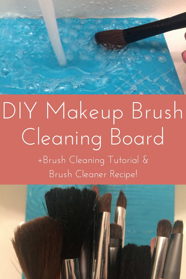 DIY makeup brush cleaning board