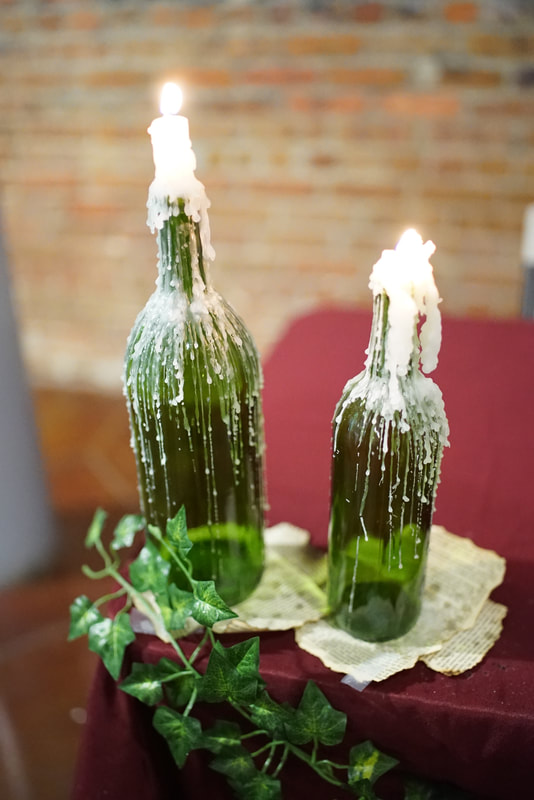 Jennifer + Zack Bridgers | Wedding Highlights | DIY Wine Bottle Wedding Centerpieces