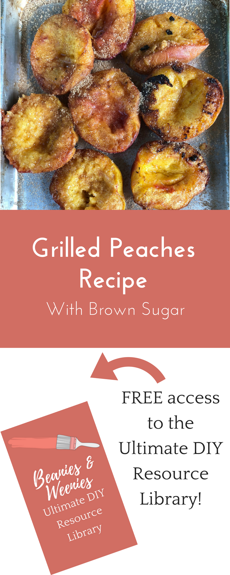 grilled peaches recipe with brown sugar | summer dessert