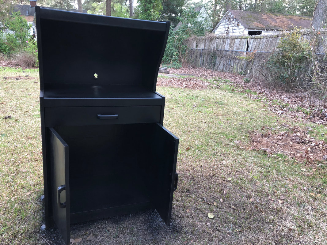 DIY Furniture Flip: Microwave Cart to Bar Cart Painted