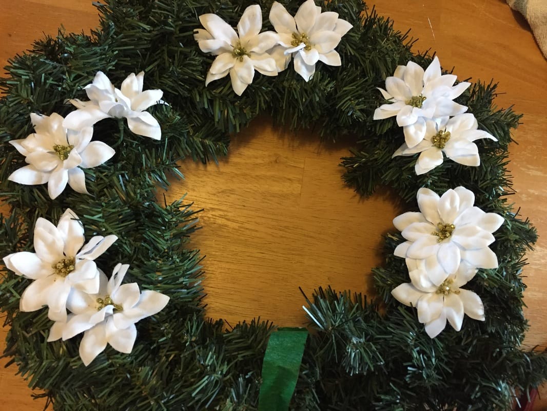 DIY Christmas Wreath Step 2